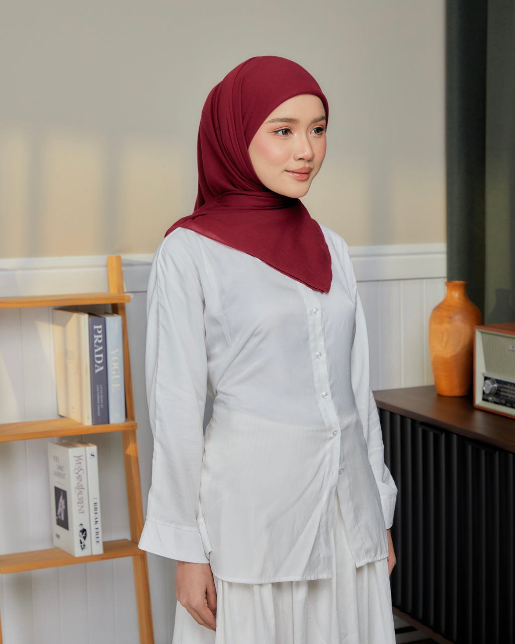 Hajra SQ in Red Velvet